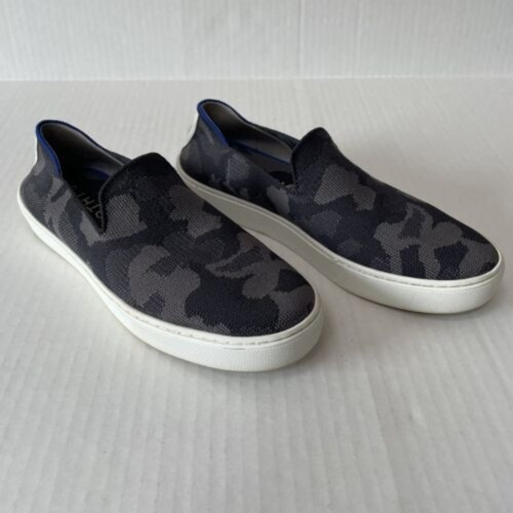 Rothy's Gray Camo Textile The Original Slip On Sneakers Size 8 Womens Loafers